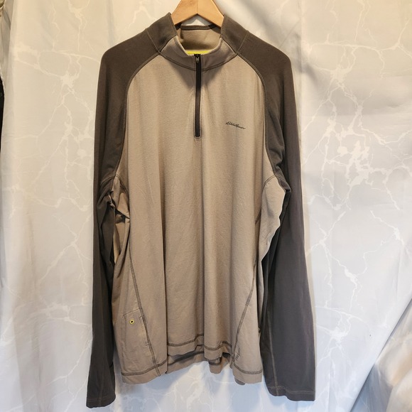Eddie Bauer Other - Eddie Bauer Men's Motion Long Sleeve Tee 3XLT Gray 1/4 Zip Free‎ Dry Pockets